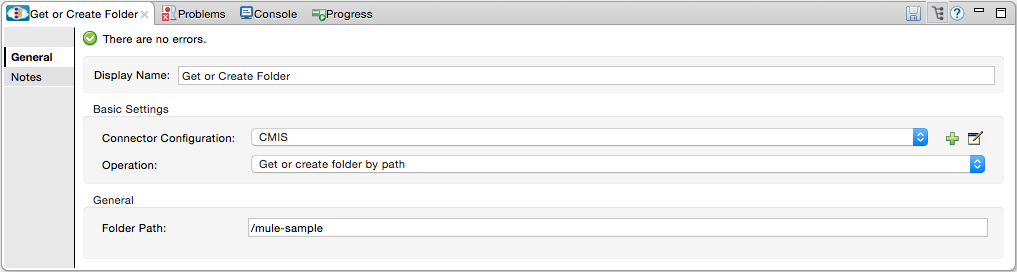 CMIS operation parameters