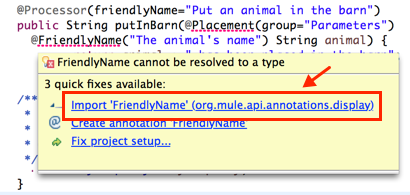 Barn Connector import friendly name