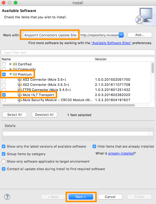 hl7 install from eclipse