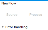show source and process section of flow