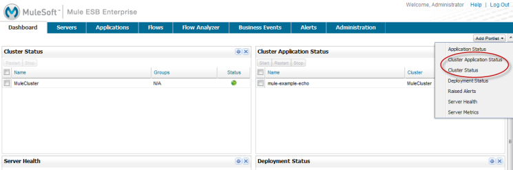 dashboard custom cluster