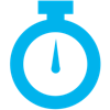 icon stopwatch blue 100px