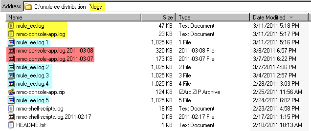 log folder