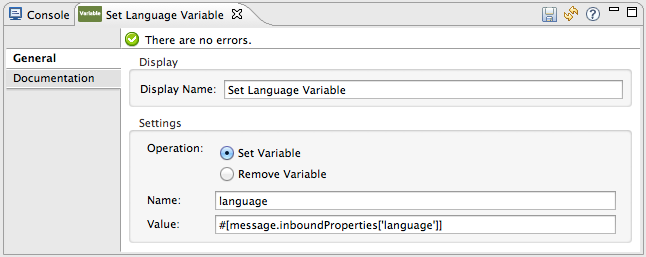 studio variable config