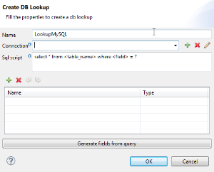 create db lookup