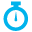 icon stopwatch blue small