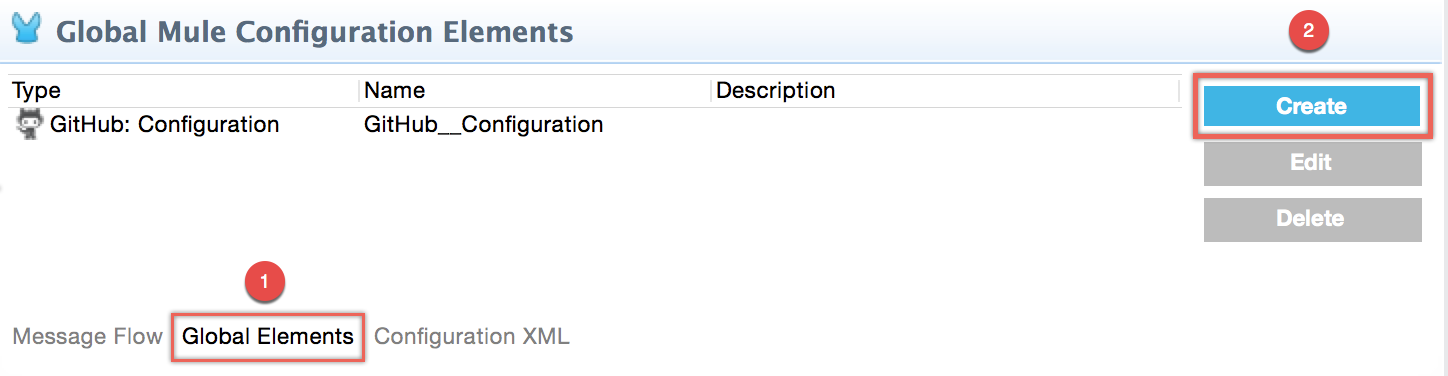 github global element create