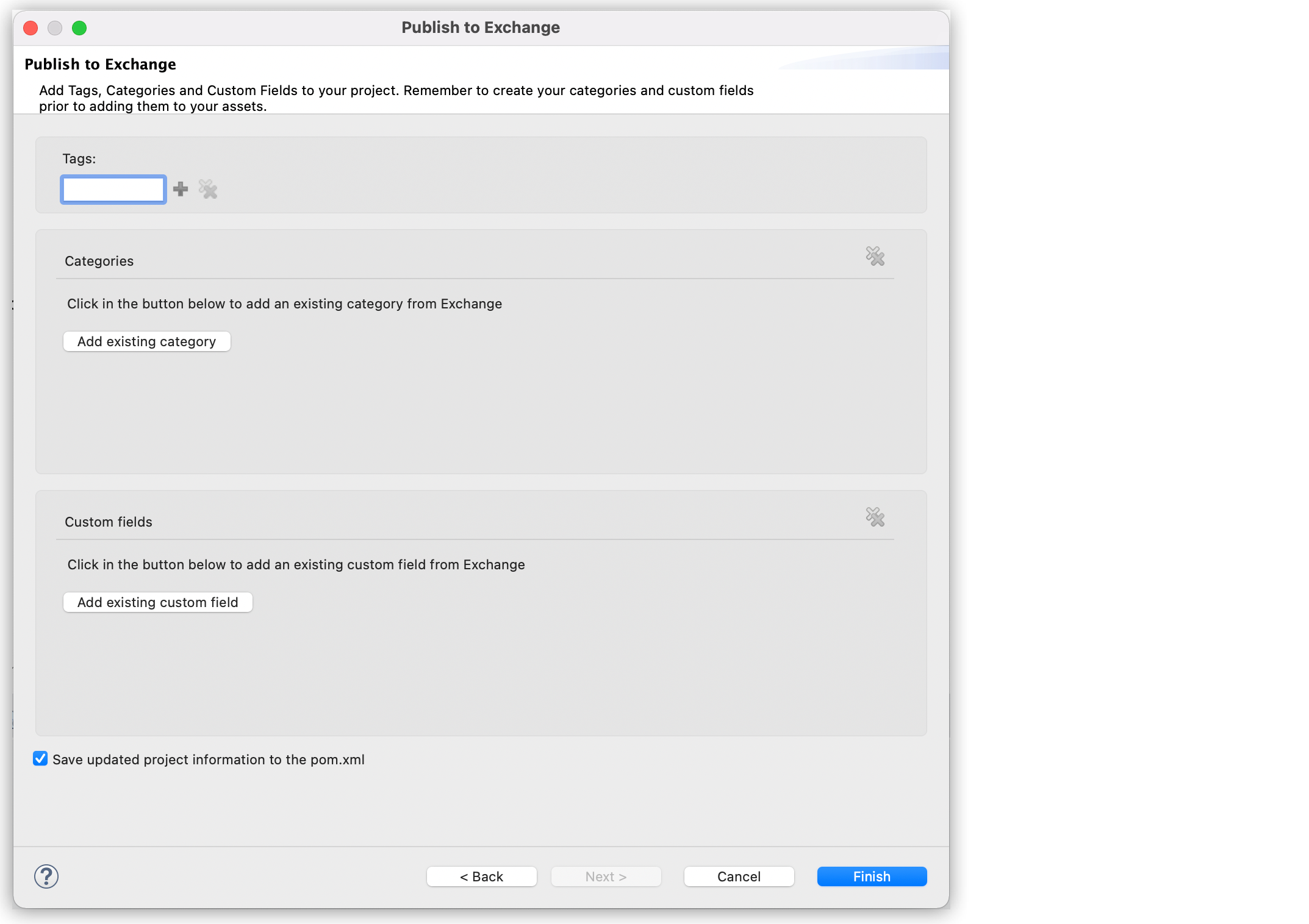 AltText:"Configuration screen for adding tags
