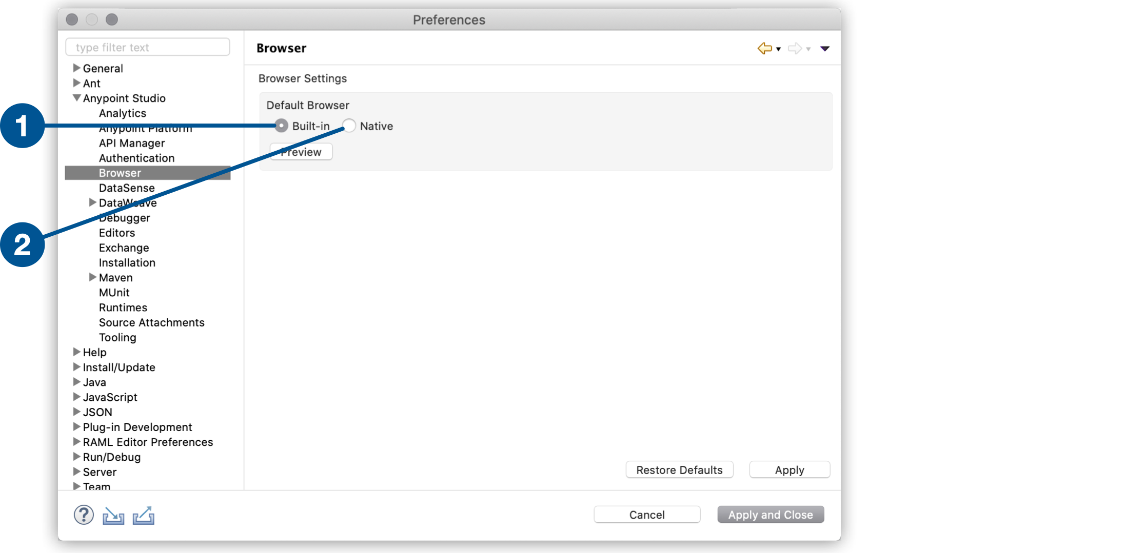 browser configuration